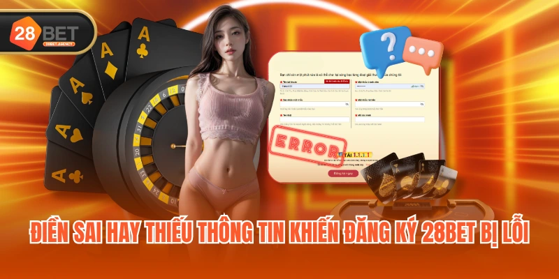 Điền sai hay thiếu thông tin khiến đăng ký 28BET bị lỗi Điền sai hay thiếu thông tin khiến đăng ký 28BET bị lỗi