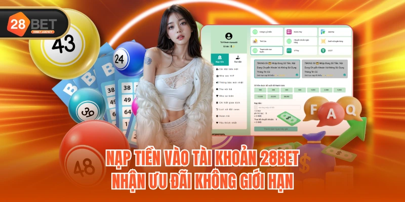 Nạp tiền vào tài khoản 28BET, nhận ưu đãi không giới hạn Nạp tiền vào tài khoản 28BET, nhận ưu đãi không giới hạn