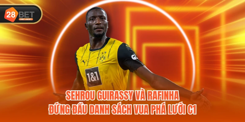 Sehrou Guirassy và Rafinha đứng đầu danh sách vua phá lưới C1 Sehrou Guirassy và Rafinha đứng đầu danh sách vua phá lưới C1