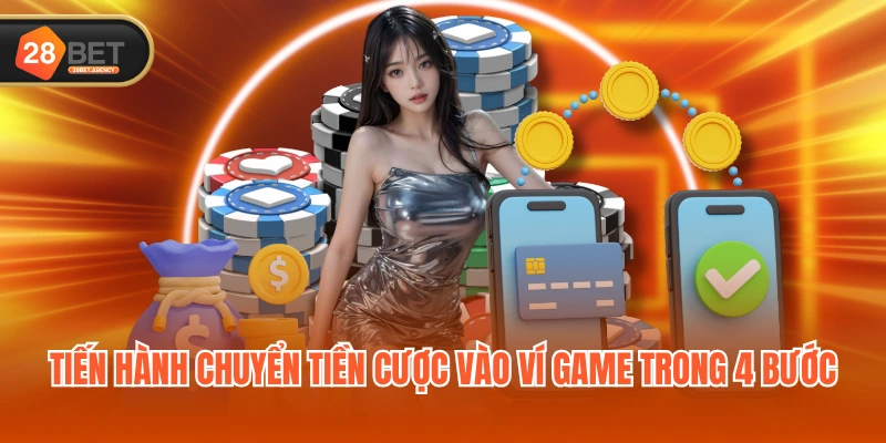 Tiến hành chuyển tiền cược vào ví game trong 4 bước Tiến hành chuyển tiền cược vào ví game trong 4 bước